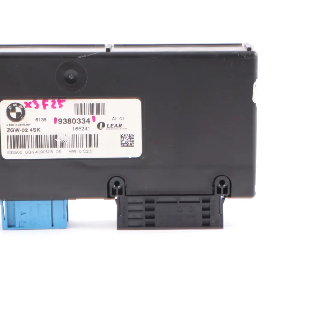 BMW X3 F25 Central Gateway Módulo Unidad de Control Lear ZGW-02 4SK - SKU 9380334 - Número de pieza 9380334