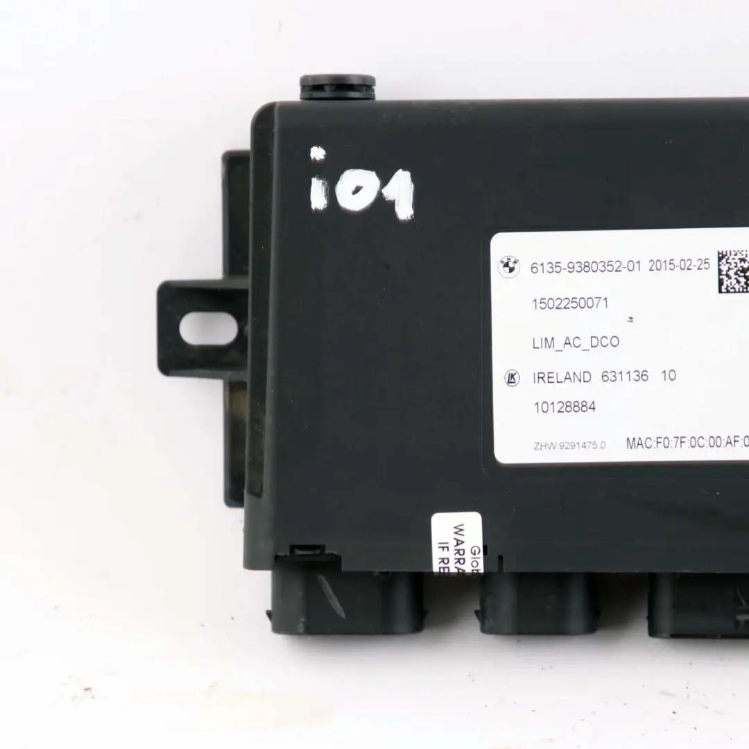 LIM Module BMW i3 I01 Hybrid Electric 60Ah 94Ah 120Ah Control Unit to with Part number 9380352 LIM Module BMW i3 I01 Hybrid Electric 60Ah 94Ah 120Ah Control Unit - SKU 9380352 - Part number 9380352