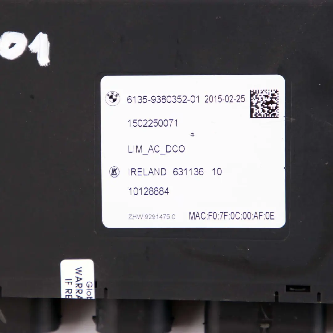 LIM Module BMW i3 I01 Hybrid Electric 60Ah 94Ah 120Ah Control Unit to with Part number 9380352 LIM Module BMW i3 I01 Hybrid Electric 60Ah 94Ah 120Ah Control Unit - SKU 9380352 - Part number 9380352