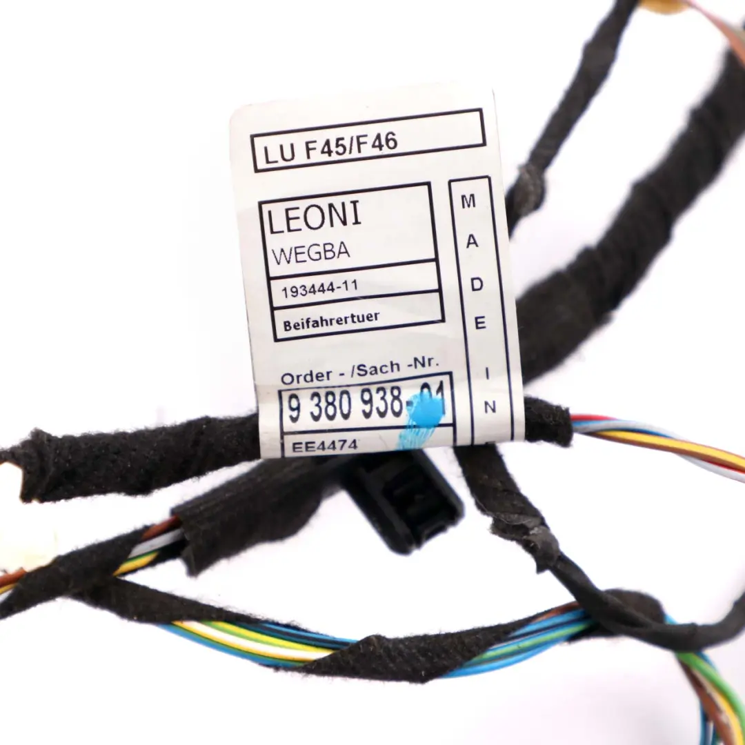 Door Wiring Loom Harness Co-Driver's Passenger's Side to BMW 2 Series F45 with Part number 9380938 BMW 2 Series F45 Door Wiring Loom Harness Co-Driver's Passenger's Side - SKU 9380938 - Part number 9380938