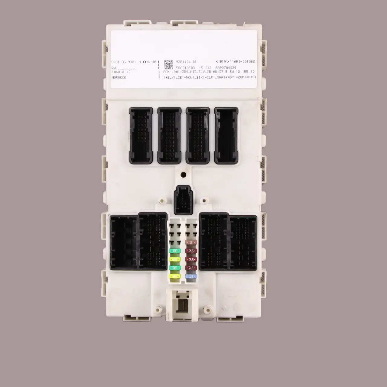 Módulo FEM BMW F20 F21 F22 F30 F32 Unidad Control ECU Caja de Fusibles 9381104