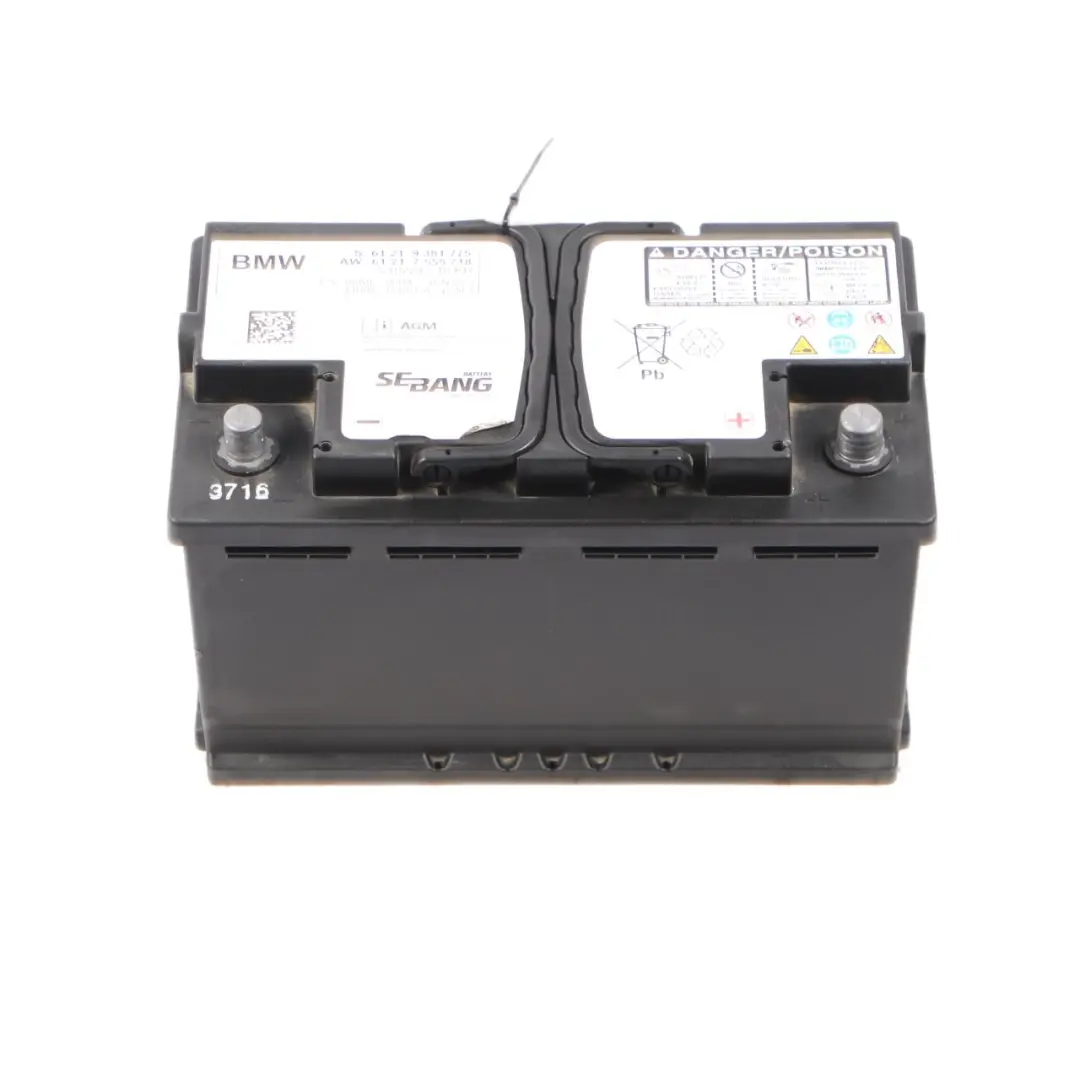 SEBANG AGM 12V Accumulator Battery 80Ah 800A 7555718 to BMW with Part number 9381775 BMW SEBANG AGM 12V Accumulator Battery 80Ah 800A 7555718 - SKU 9381775 - Part number 9381775