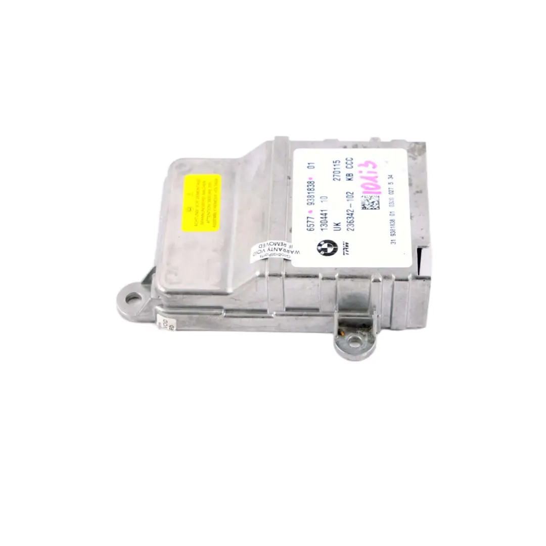 Airbag Module ECU Control Unit to BMW i3 I01 with Part number 9381838 BMW i3 I01 Airbag Module ECU Control Unit - SKU 9381838 - Part number 9381838