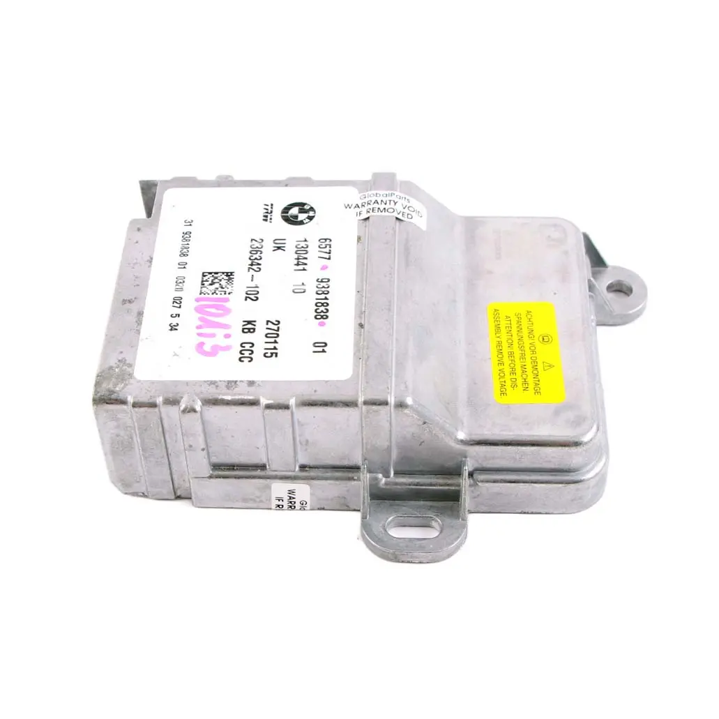 Airbag Module ECU Control Unit to BMW i3 I01 with Part number 9381838 BMW i3 I01 Airbag Module ECU Control Unit - SKU 9381838 - Part number 9381838