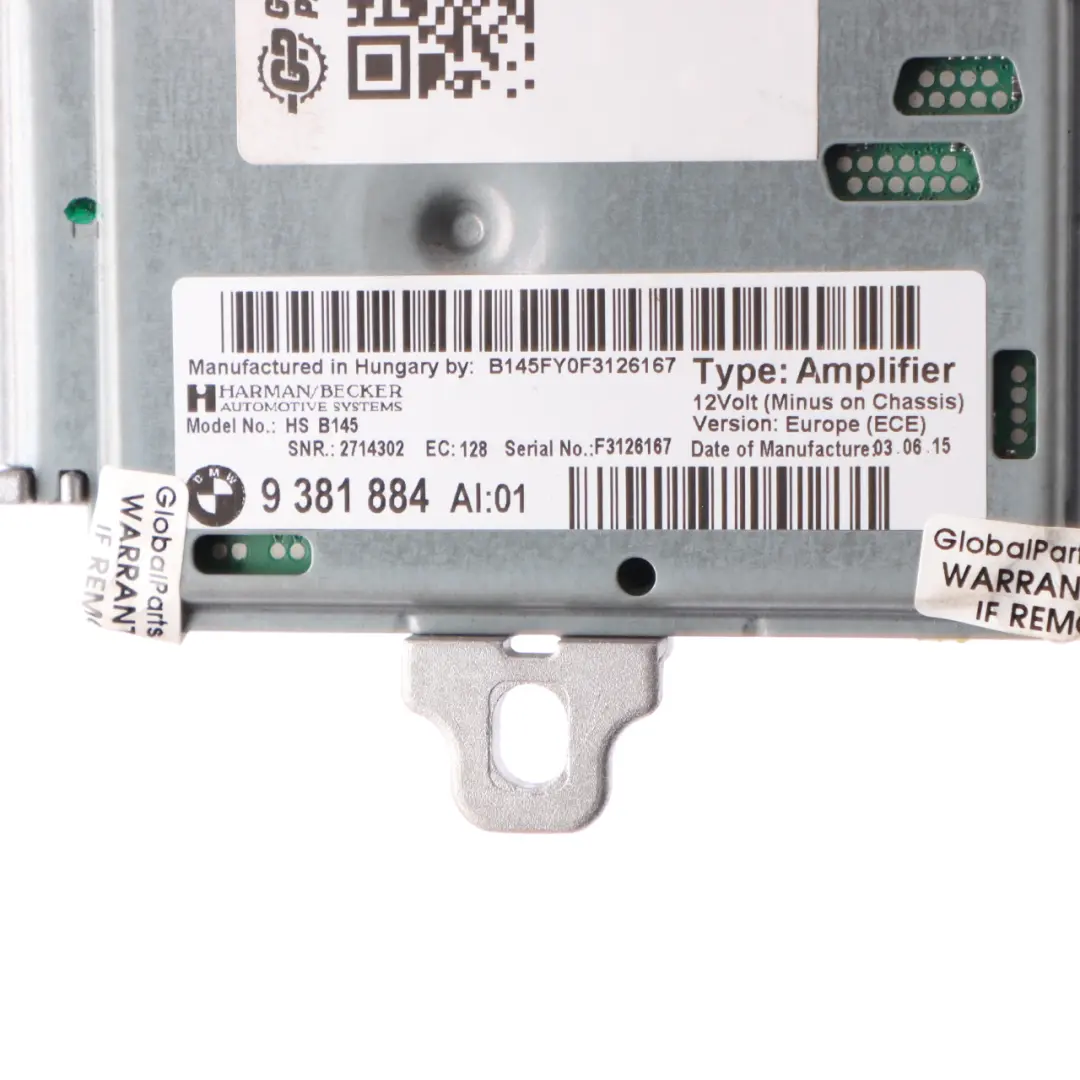 Antennenverstärker Aktives Soundmodul Steuereinheit für Mini F54 F55 F56 mit Teilenummer 9381884 Mini F54 F55 F56 Antennenverstärker Aktives Soundmodul Steuereinheit - SKU 9381884 - Teilenummer 9381884