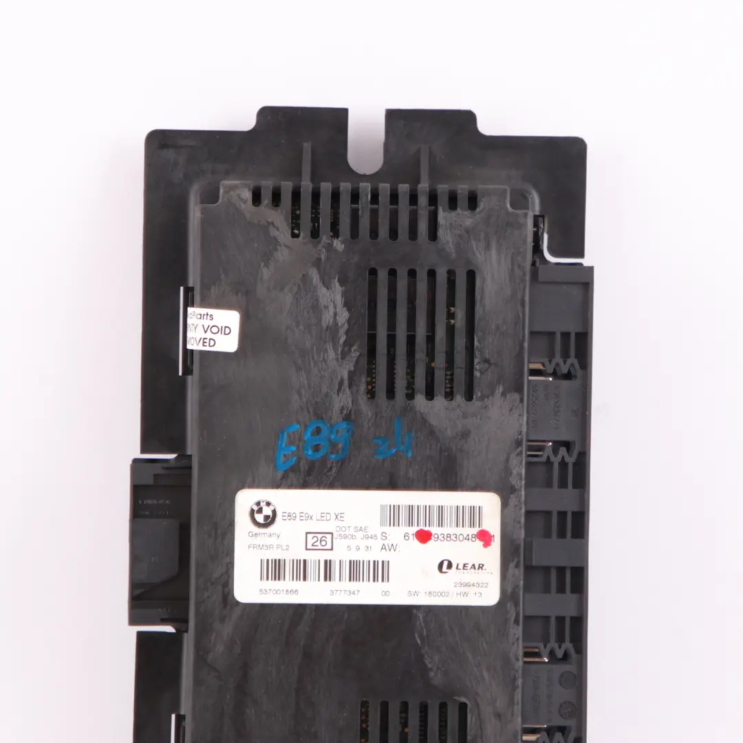 Footwell Light Control Unit Module ECU LED XE Lear FRM3R PL2 to BMW Z4 E89 with Part number 9383048 BMW Z4 E89 Footwell Light Control Unit Module ECU LED XE Lear FRM3R PL2 - SKU 9383048 - Part number 9383048