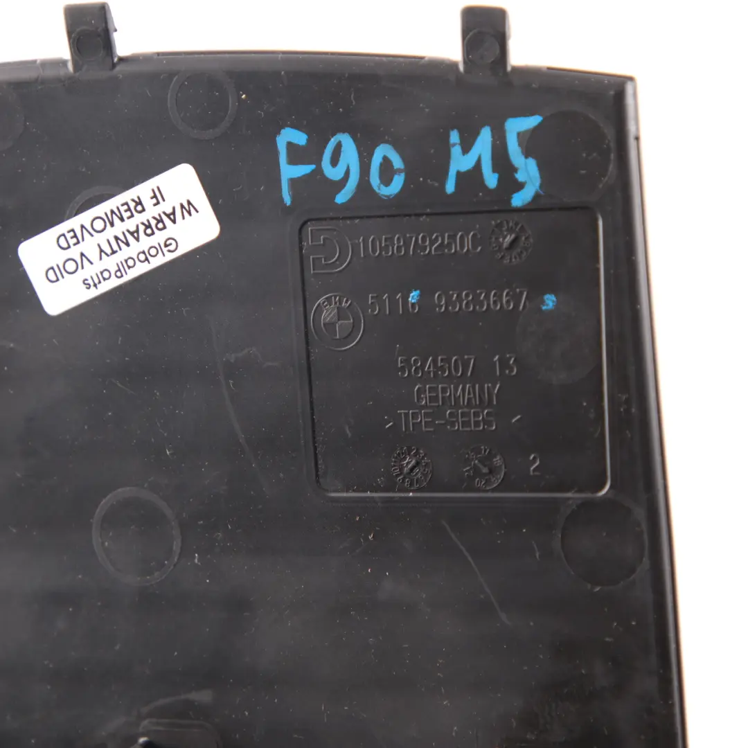 BMW G30 G31 Gummi Ablage Mittelkonsole Hinten Fach Einsatz - SKU 9383667 - Teilenummer 9383667