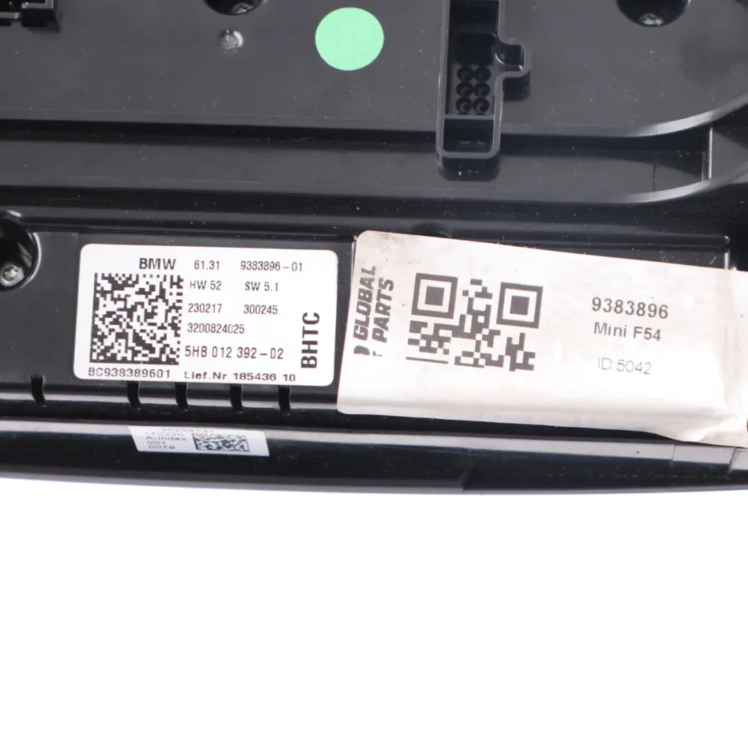 Klimatisierung A/C Klimasteuerung Heizung Panel für Mini Clubman F54 mit Teilenummer 9383896 Mini Clubman F54 Klimatisierung A/C Klimasteuerung Heizung Panel - SKU 9383896 - Teilenummer 9383896