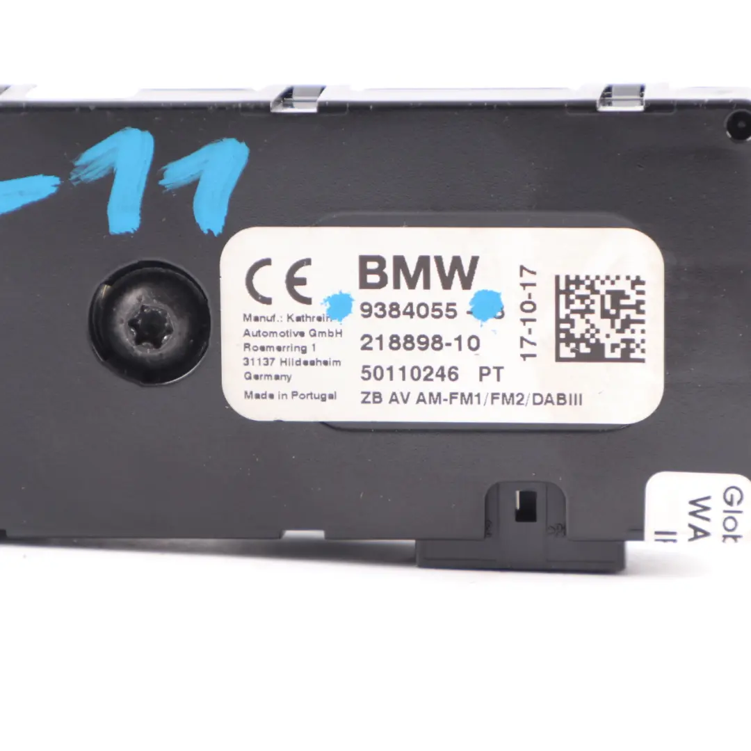 Antenna Amplifier BMW G30 G31 G11 Diversity Rear Aerial Unit Module to with Part number 9384055 Antenna Amplifier BMW G30 G31 G11 Diversity Rear Aerial Unit Module - SKU 9384055 - Part number 9384055