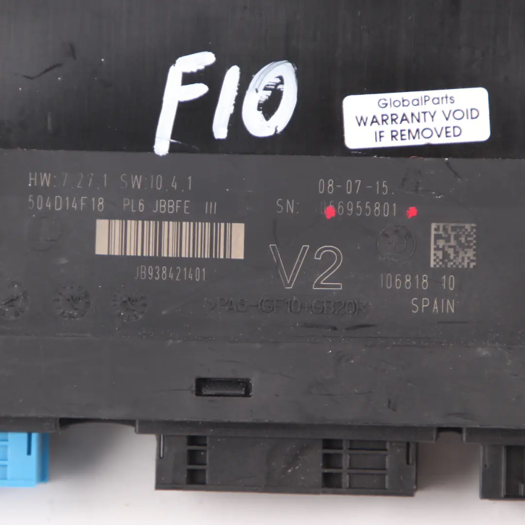 BMW F10 ECU Body Control Module V2 PL6 JBBFE III Junction Box - SKU 9384214 - Part number 9384214
