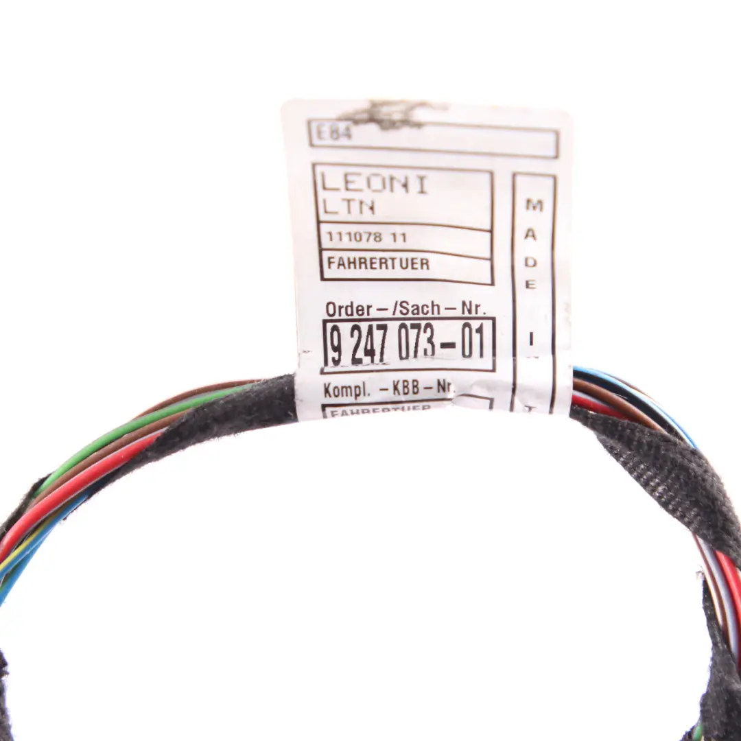 BMW X1 E84 Cable Equipe Cable Verdrahtung Cote Conducteur Avant Cable 9233551 - SKU 9384571-1 - Numéro de pièce 9384571