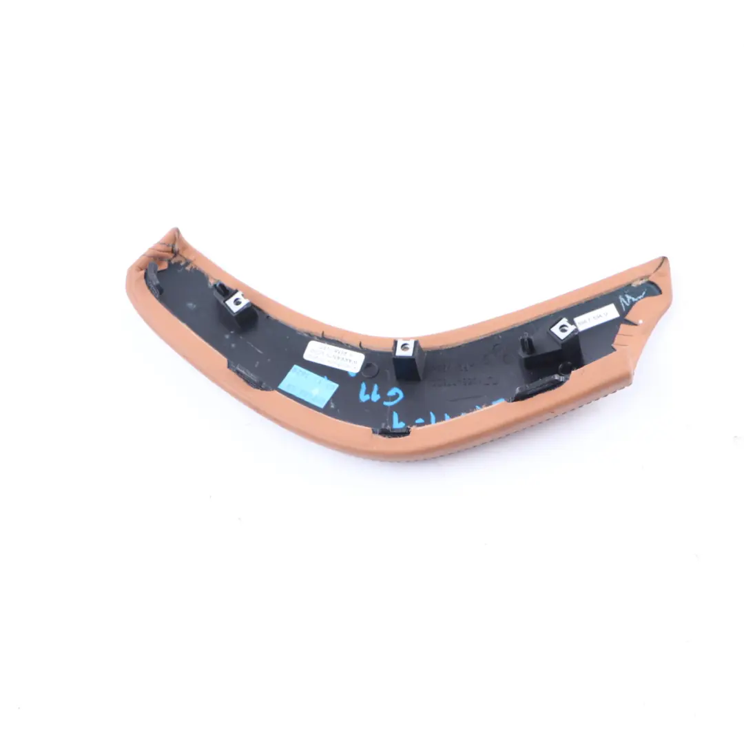 Centre Console Air Vent Bracket Frame Trim Cognac Brown to BMW G11 Rear with Part number 9384711 BMW G11 Rear Centre Console Air Vent Bracket Frame Trim Cognac Brown - SKU 9384711-1 - Part number 9384711