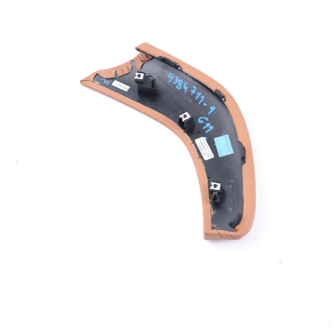 Centre Console Air Vent Bracket Frame Trim Cognac Brown to BMW G11 Rear with Part number 9384711 BMW G11 Rear Centre Console Air Vent Bracket Frame Trim Cognac Brown - SKU 9384711-1 - Part number 9384711
