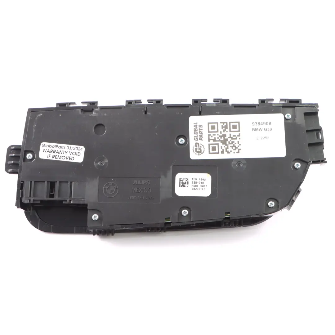 Pannello regolazione sedili anteriori sportivi destra per BMW G30 G31 G32 con numero di parte 9384908 BMW G30 G31 G32 Pannello regolazione sedili anteriori sportivi destra - SKU 9384908 - Numero di parte 9384908