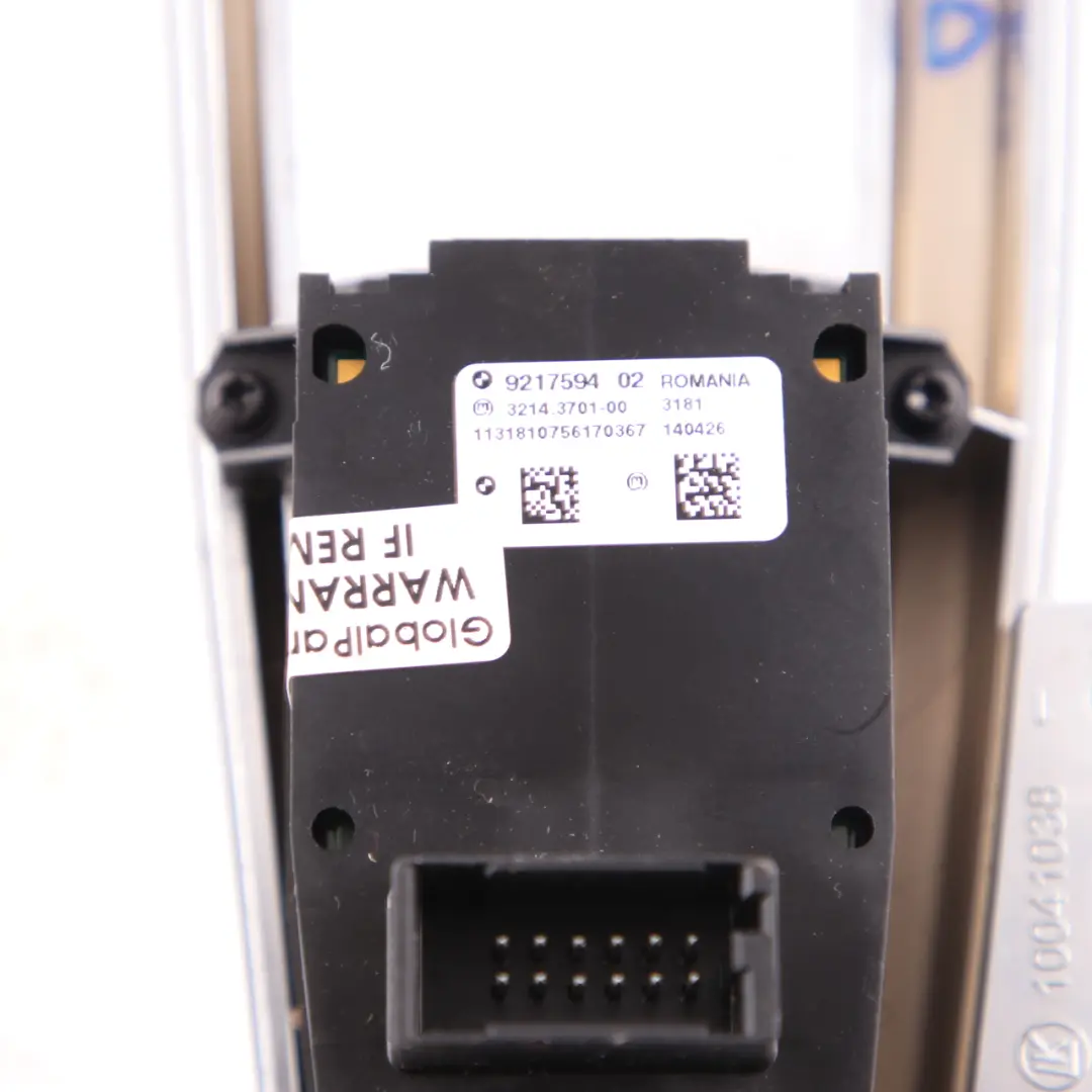 BMW F10 F11 F12 Parking Brake Auto Hold Switch Control Unit 9217594 - SKU 9385029-2 - Part number 9385029