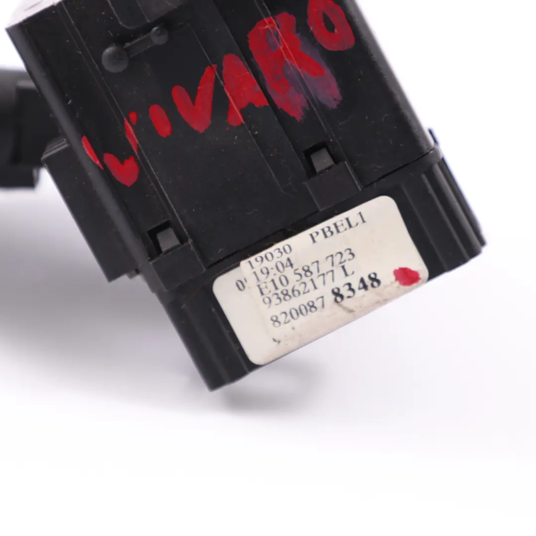 Interruptor de control limpiaparabrisas para Opel Vivaro A Renault Trafic 2 con número de pieza 93862177L Opel Vivaro A Renault Trafic 2 Interruptor de control limpiaparabrisas - SKU 93862177L - Número de pieza 93862177L