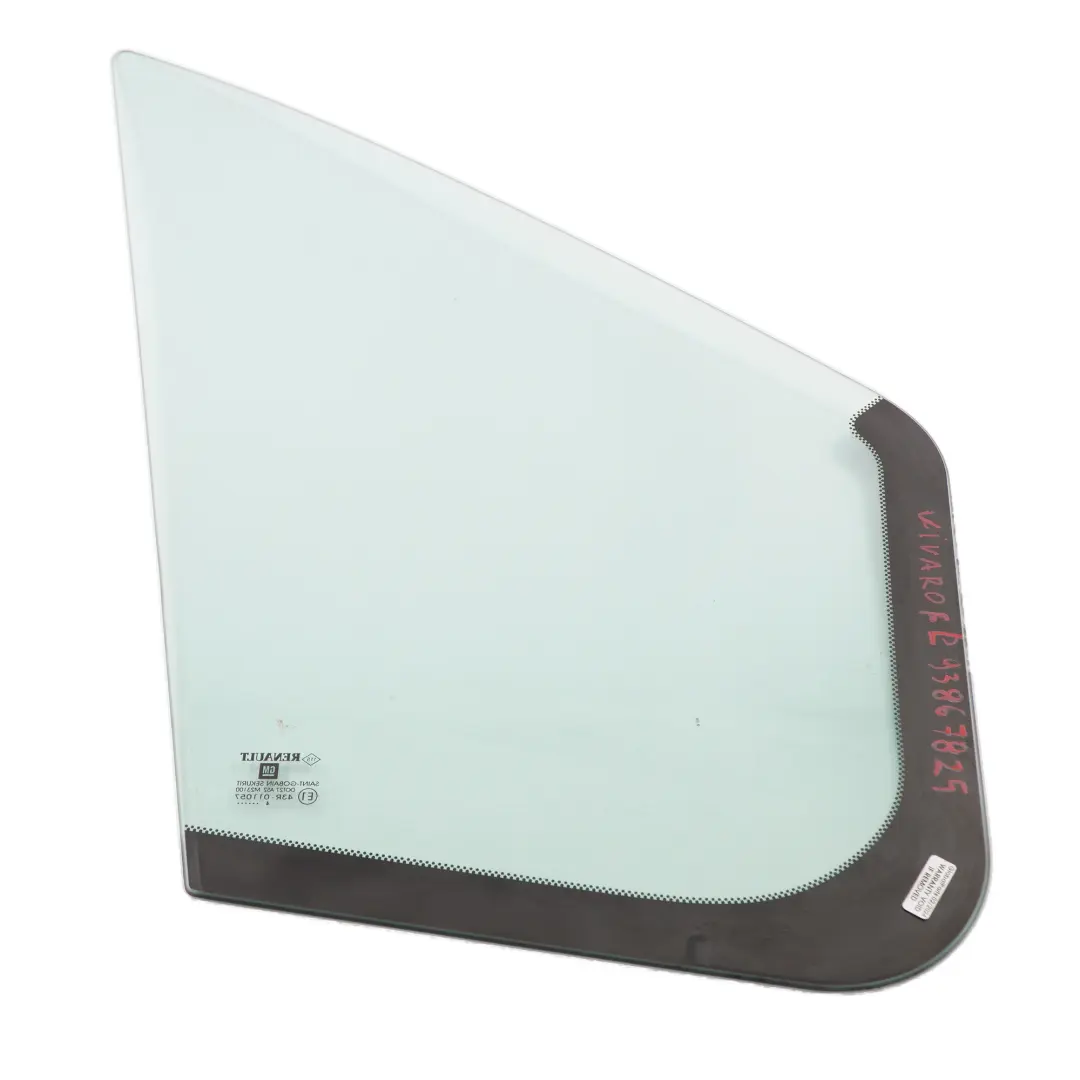 Renault Trafic 3 Vivaro B Window Quarter Glass Front Door Left N/S AS2 - SKU 93867825 - Part number 93867825