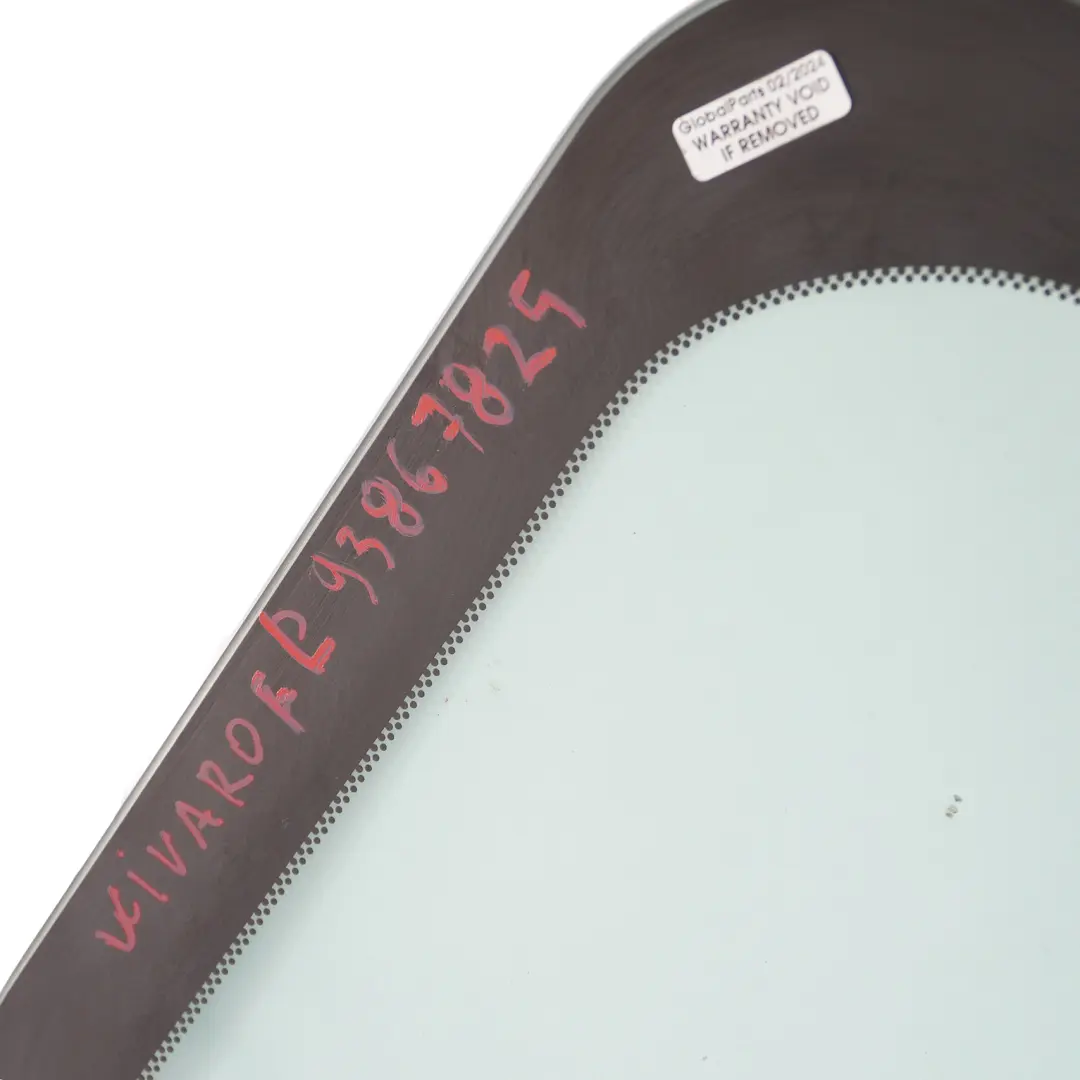 Quart de verre fenêtre Porte avant gauche AS2 pour Renault Trafic 3 Vivaro B à propos du numéro de pièce 93867825 Renault Trafic 3 Vivaro B Quart de verre fenêtre Porte avant gauche AS2 - SKU 93867825 - Numéro de pièce 93867825