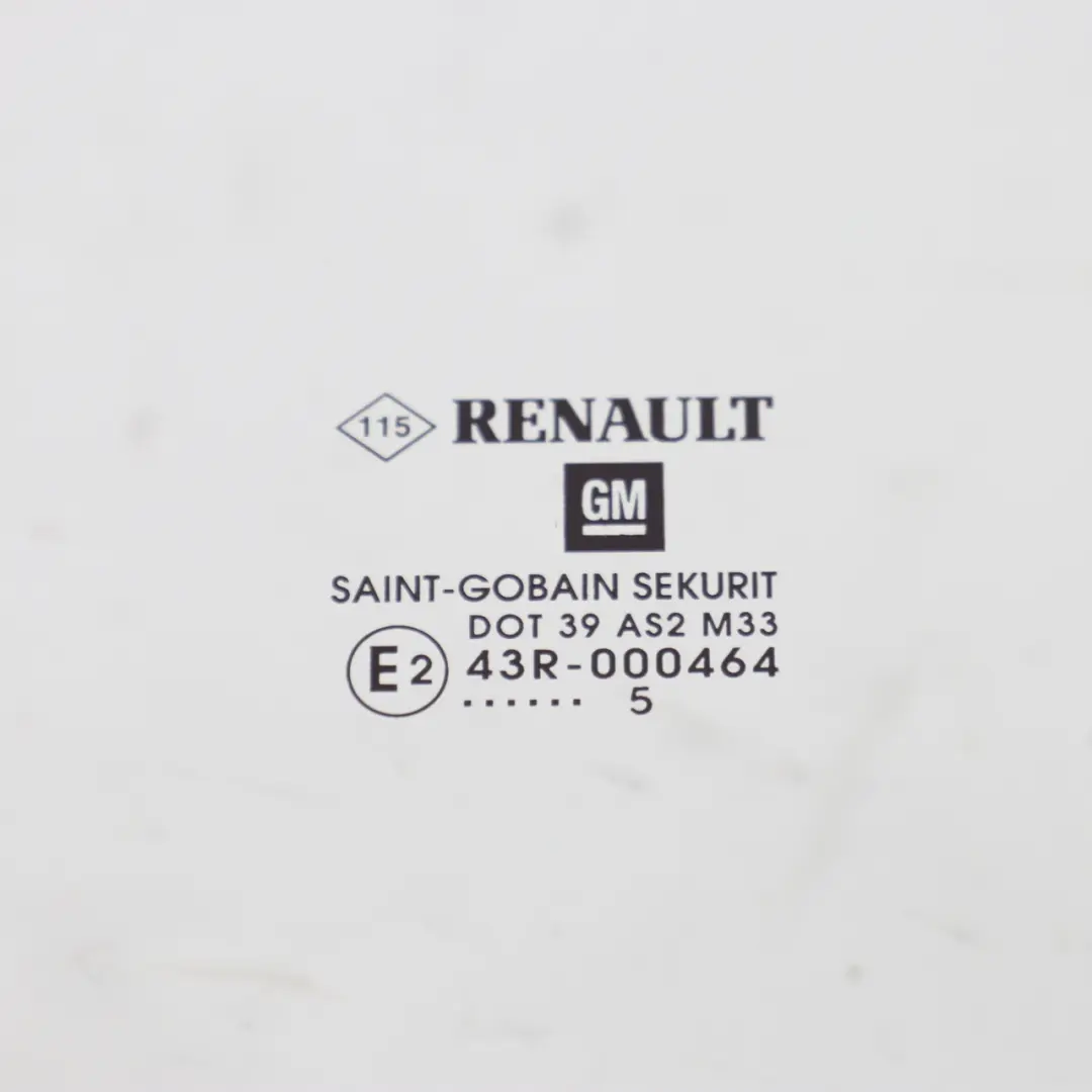 Renault Trafic Opel Vivaro Vetro Porta Anteriore Destra AS2 - SKU 93867826 - Numero di parte 93867826