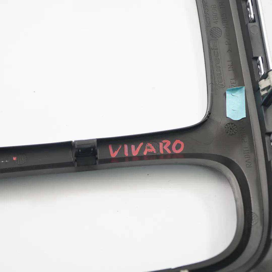 Vauxhall Vivaro B Head Unit Trim Cover Panel Dashboard Dash Frame Black - SKU 93868008 - Part number 93868008