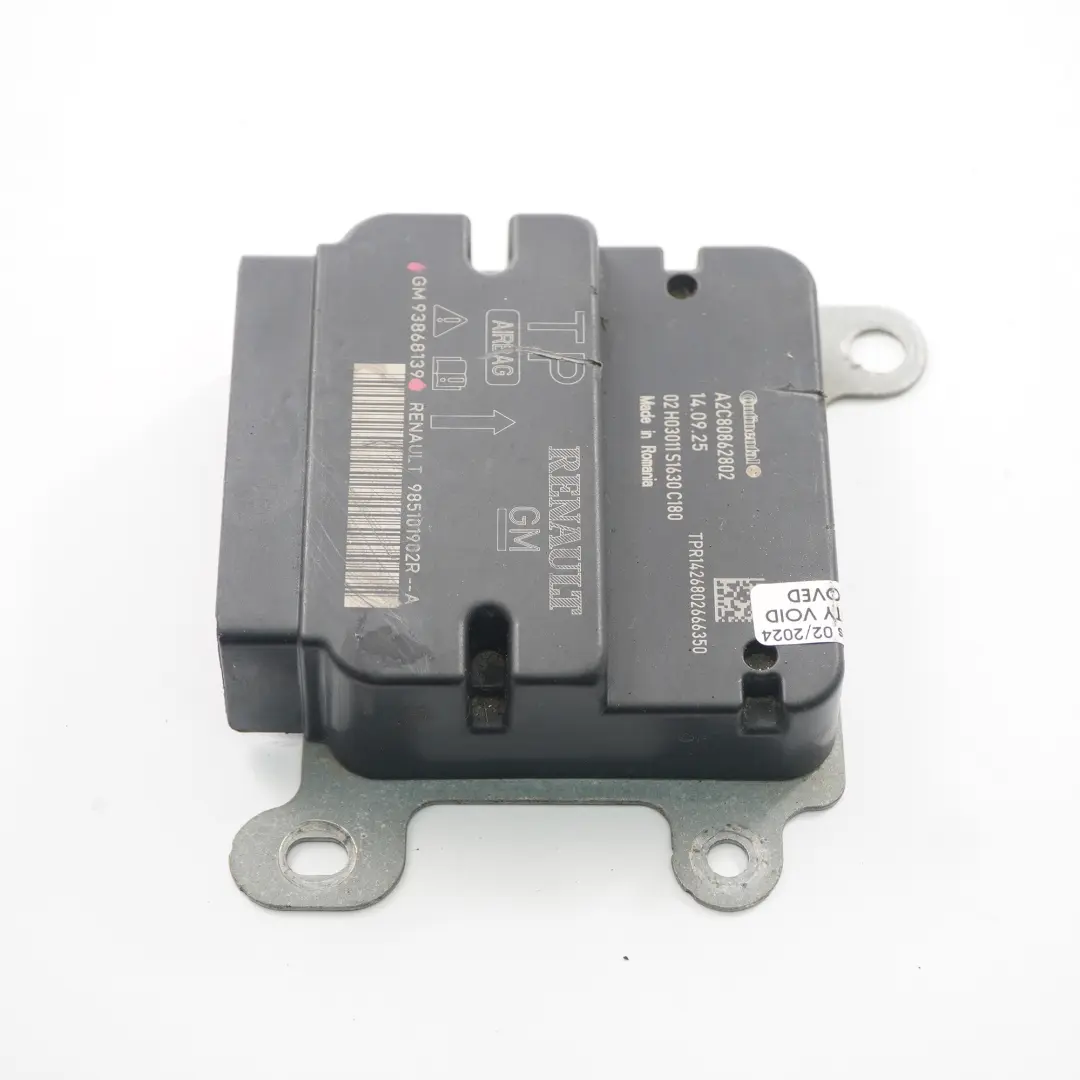 Renault Trafic III Opel Vivaro B Air Module Control Unit ECU 985101902R - SKU 93868139 - Part number 93868139