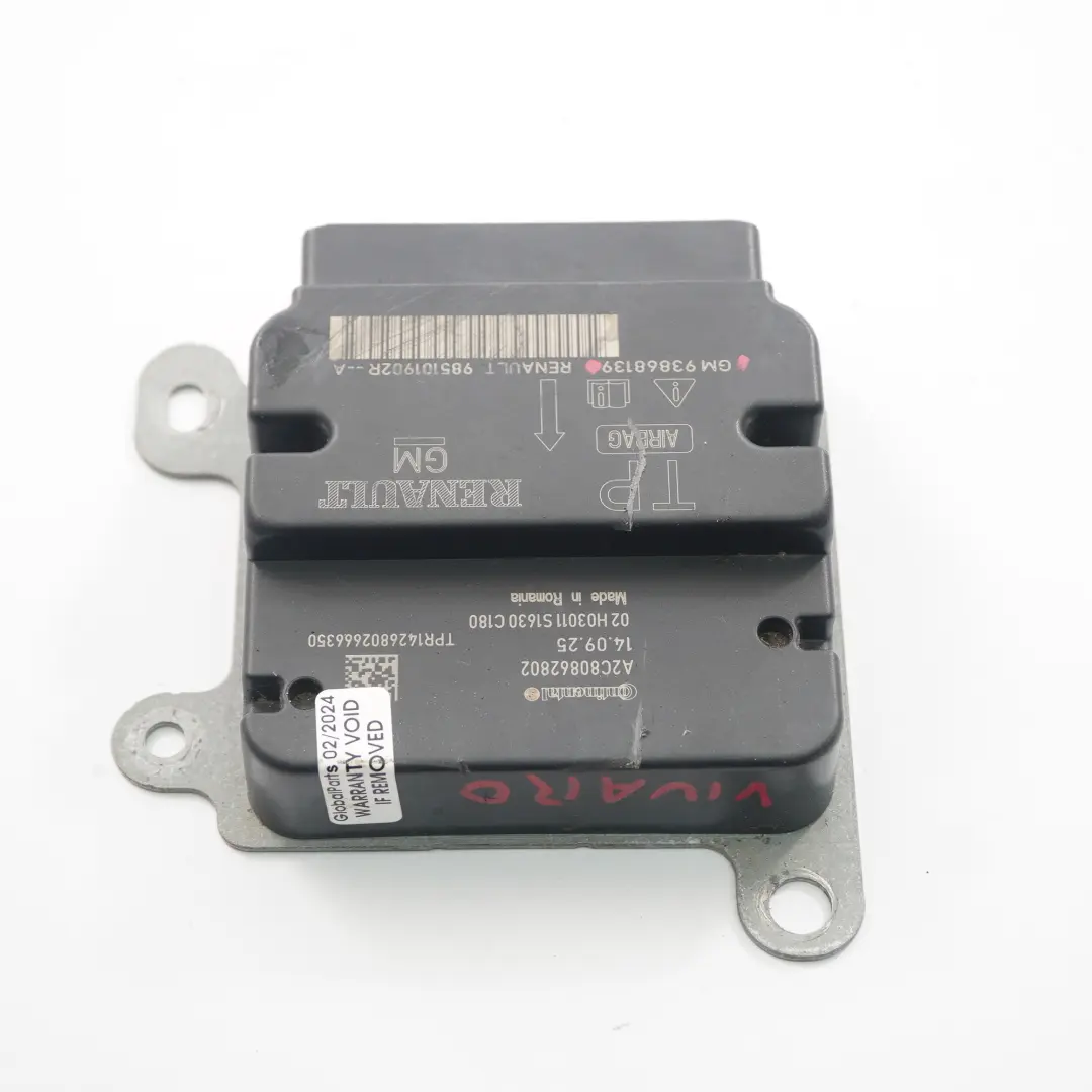 Renault Trafic III Opel Vivaro B contrôle module d'air ECU 985101902R - SKU 93868139 - Numéro de pièce 93868139