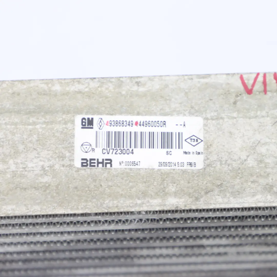 Opel Vivaro B Trafic III Refroidisseur d'air suralimentation Radiateur - SKU 93868349 - Numéro de pièce 93868349