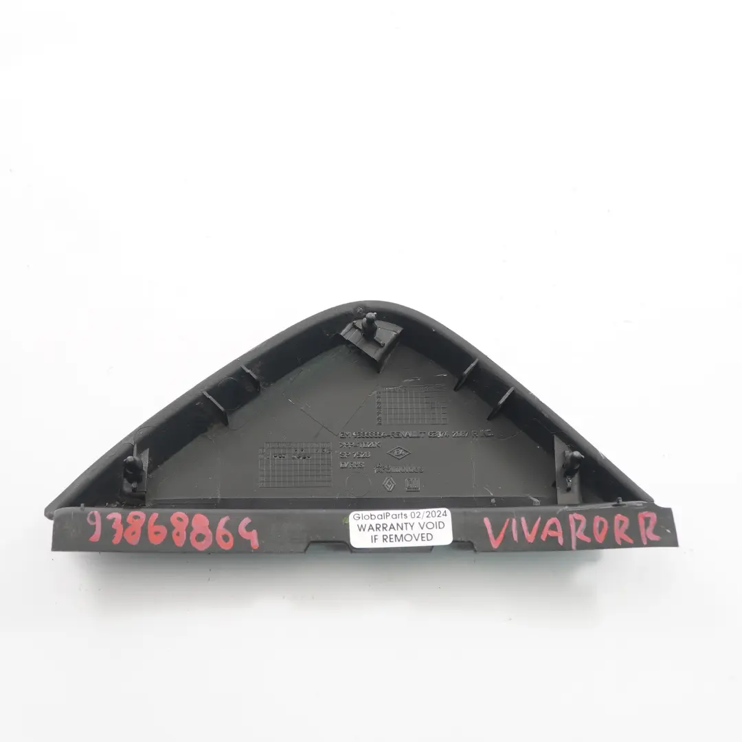 Renault Trafic 3 Front Fender Side Panel Trim Right O/S Moulding Cover - SKU 93868864 - Part number 93868864