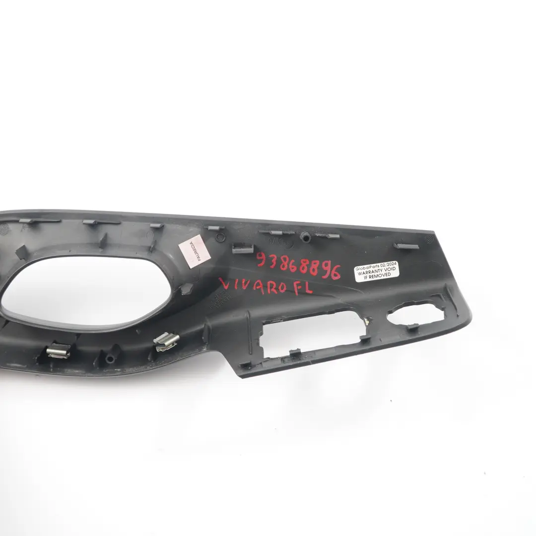 Seat Cover Vauxhall Vivaro B Front Left N/S Outer Seat Panel Trim Black - SKU 93868896 - Part number 93868896