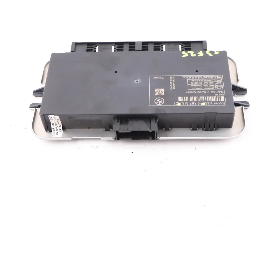 Footwell Light Control Unit Module ECU FRM III TEMIC to BMW X3 F25 with Part number 9387163 BMW X3 F25 Footwell Light Control Unit Module ECU FRM III TEMIC - SKU 9387163 - Part number 9387163
