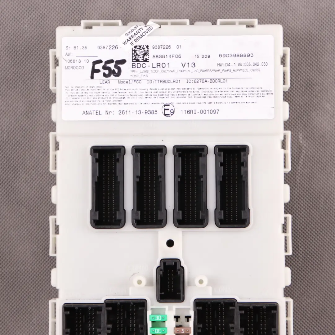 ECU Cuerpo Controlador De Dominio BDC Módulo para Mini One F54 F55 F56 F60 con número de pieza 9387226 Mini One F54 F55 F56 F60 ECU Cuerpo Controlador De Dominio BDC Módulo - SKU 9387226 - Número de pieza 9387226