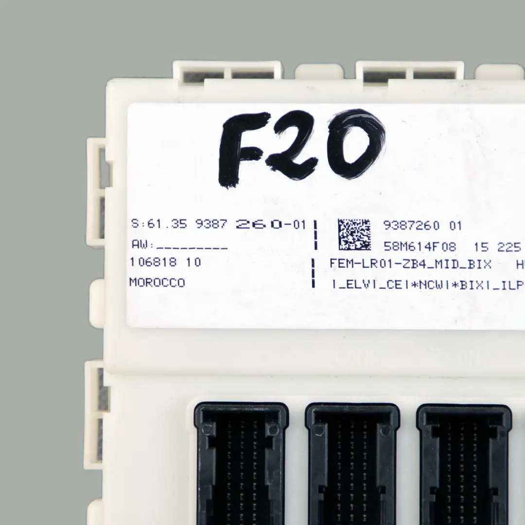 BMW F20 F21 F22 F30 F31 F32 F36 Módulo Unidad De Control FEM - SKU 9387260 - Número de pieza 9387260
