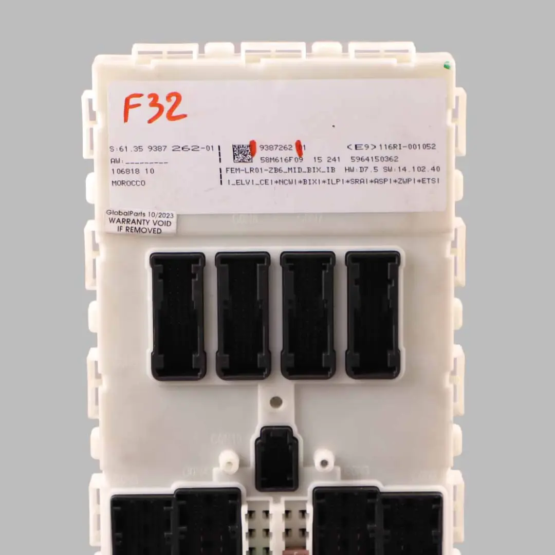  FEM Modul BMW F20 F21 F22 F30 F31 F32 F36 Karosseriesteuergerät ECU LR01 - SKU 9387262 - Teilenummer 9387262
