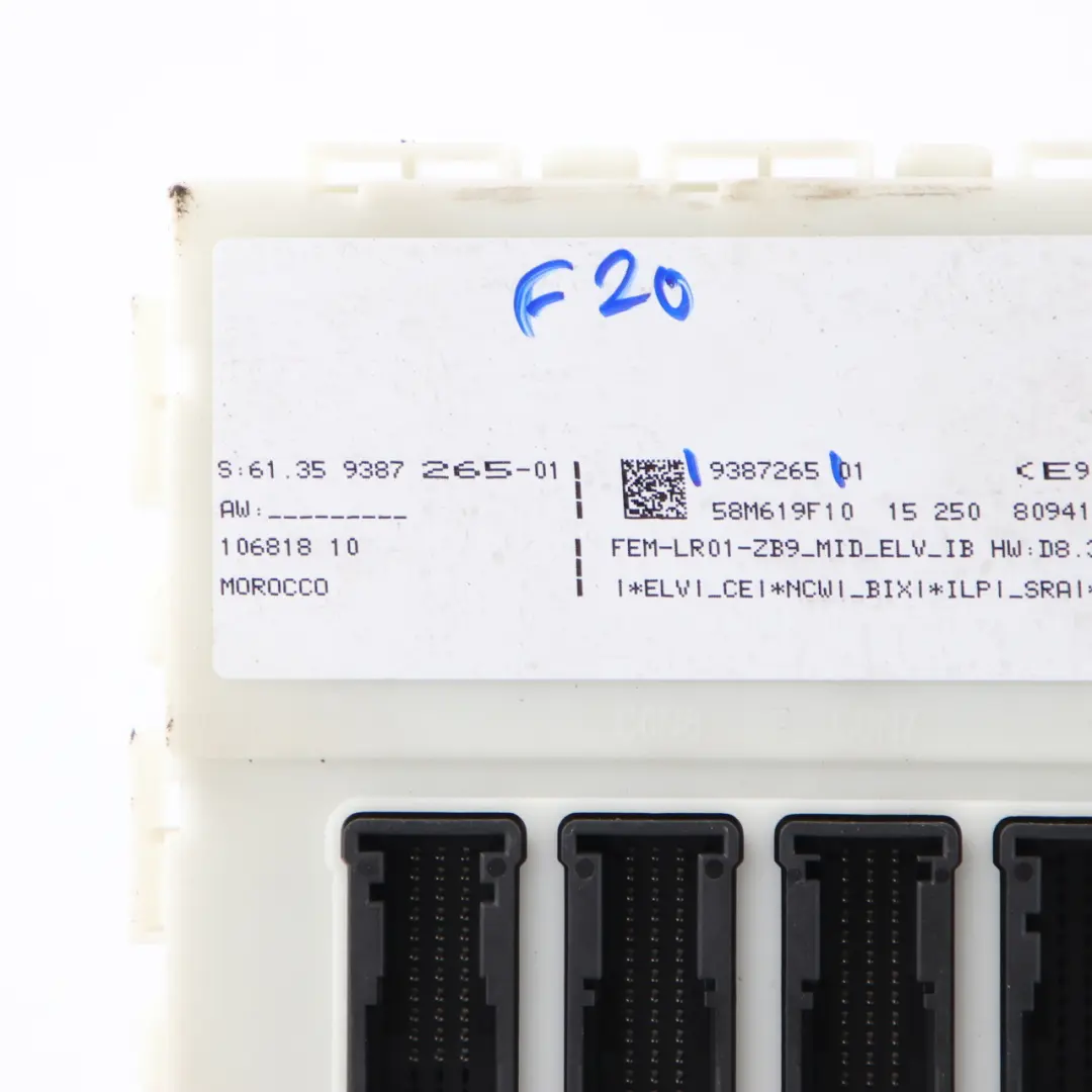 BMW F20 F21 F22 F30 F31 F32 F36 Module Control Unit FEM ECU LR01 - SKU 9281829 - Part number 9281829
