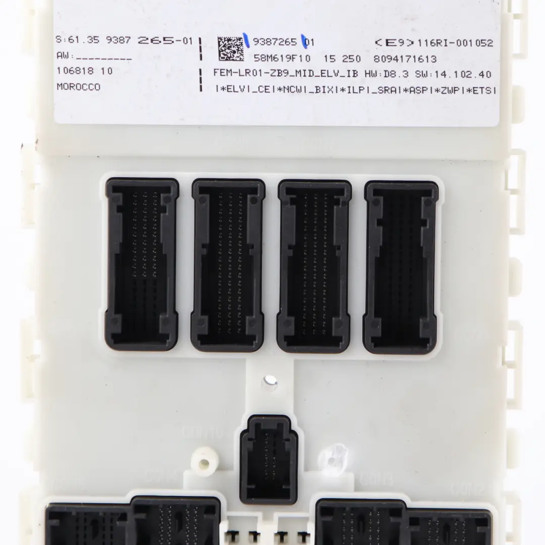 BMW F20 F21 F22 F30 F31 F32 F36 Module Control Unit FEM ECU LR01 - SKU 9281829 - Part number 9281829