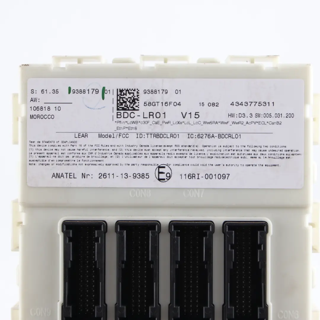 BDC Controller Dominio Carrozzeria Centralina per Mini Cooper One F54 F55 F56 F60 con numero di parte 9388179 Mini Cooper One F54 F55 F56 F60 BDC Controller Dominio Carrozzeria Centralina - SKU 9388179 - Numero di parte 9388179