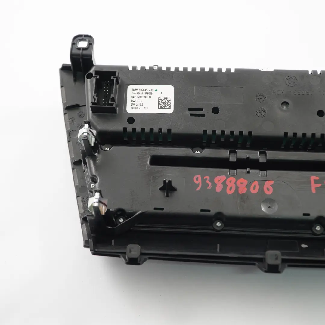 Air Conditioning Panel BMW X5 F15 Climate Control Radio A/C Switch - SKU 9388808 - Part number 9388808
