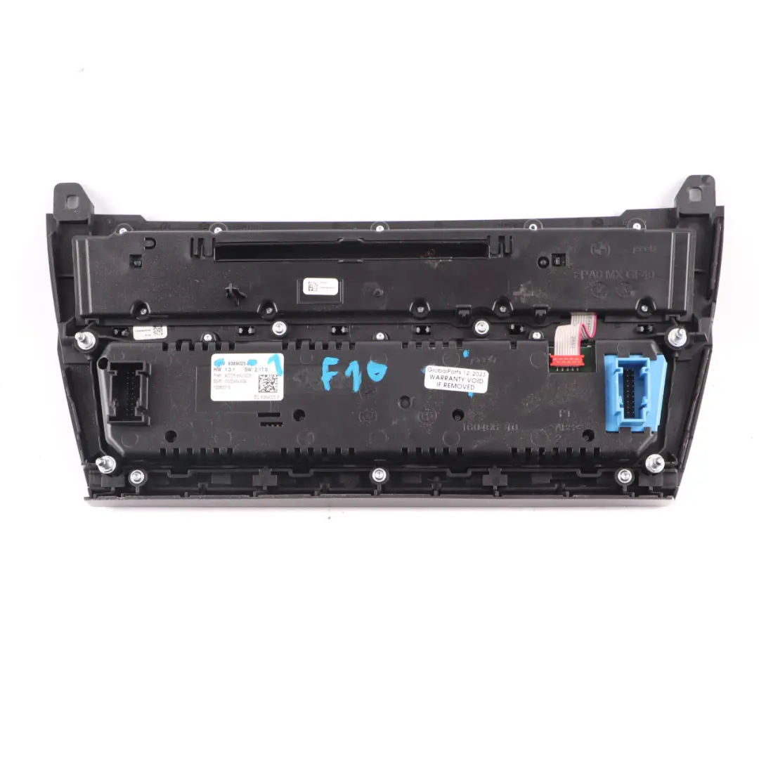 Air Conditioning Panel BMW F10 Radio A/C Switch Control Unit Black - SKU 9389025-1 - Part number 9389025