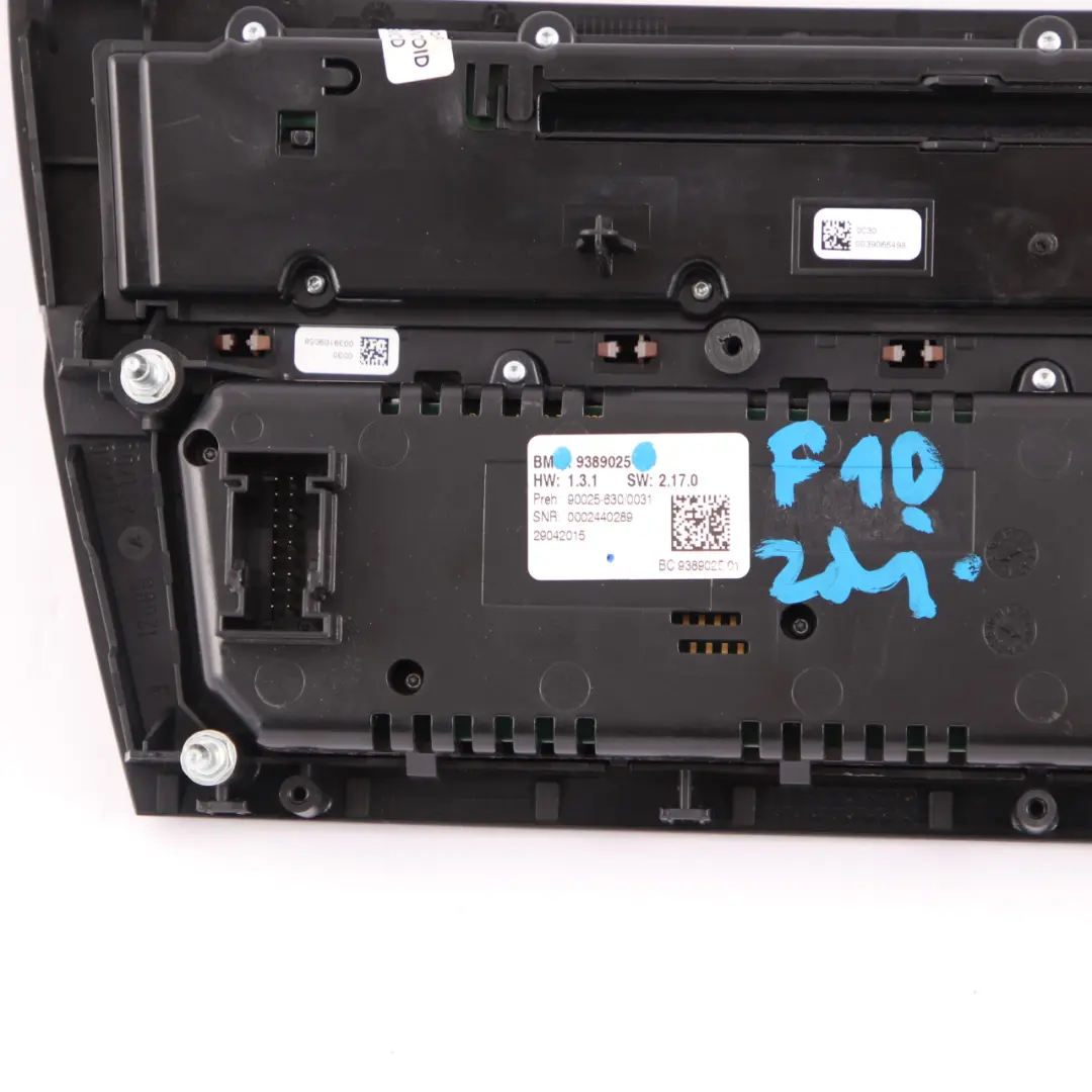 Conditioning Panel BMW F10 Radio A/C Switch Control Unit Zimtbraun to Air with Part number 9389025 Air Conditioning Panel BMW F10 Radio A/C Switch Control Unit Zimtbraun - SKU 9389025 - Part number 9389025