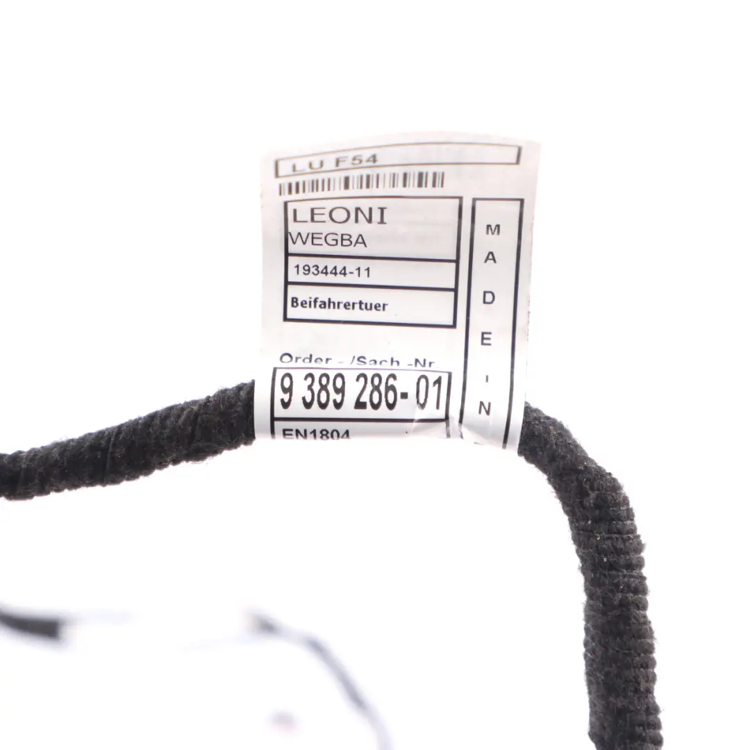Door Wiring Mini Clubman F54 Front Passanger Side N/S Door Harness  - SKU 9389286 - Part number 9389286