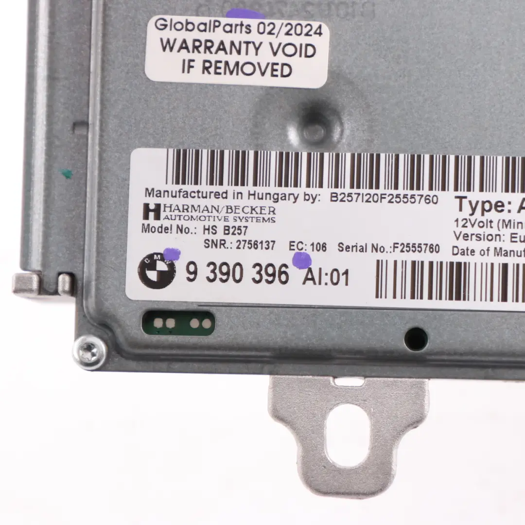 Audio Amplifier BMW F20 F21 F22 Harman Kardon Active Sound Design Unit to with Part number 9390396 Audio Amplifier BMW F20 F21 F22 Harman Kardon Active Sound Design Unit - SKU 9390396 - Part number 9390396