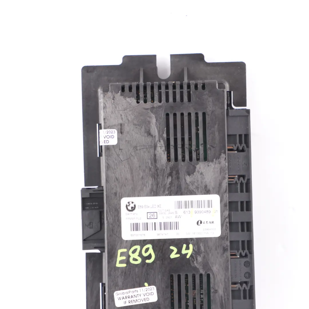 BMW Z4 E89 Module Commande Éclairage Plancher ECU FRM3R PL2 Lear - SKU 9390489 - Numéro de pièce 9390489
