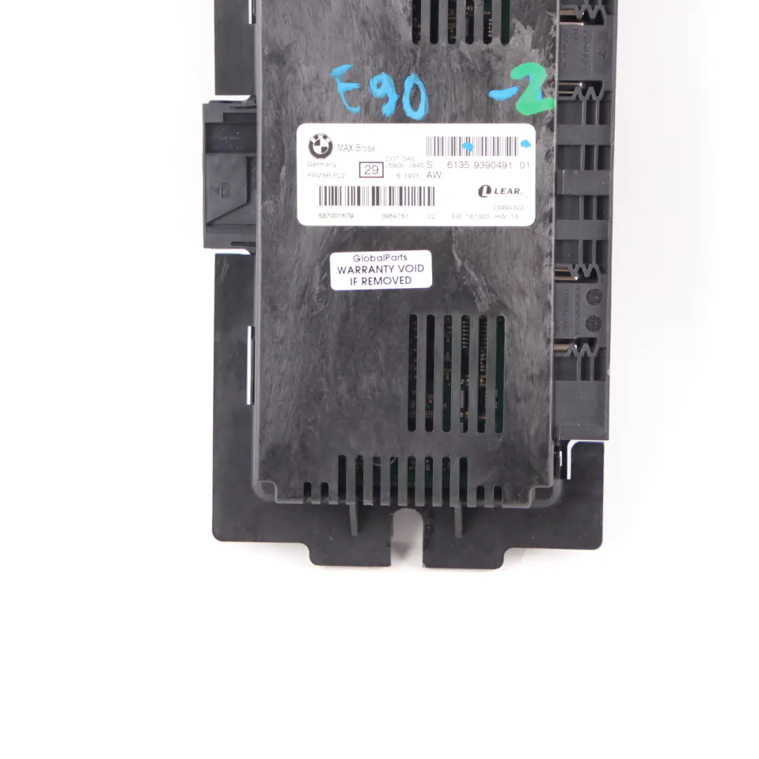 Modulo Comando Luci Pedaliera ECU MAX Brose FRM3R PL2 Lear per BMW E90 con numero di parte 9390491 BMW E90 Modulo Comando Luci Pedaliera ECU MAX Brose FRM3R PL2 Lear - SKU 9390491-2 - Numero di parte 9390491