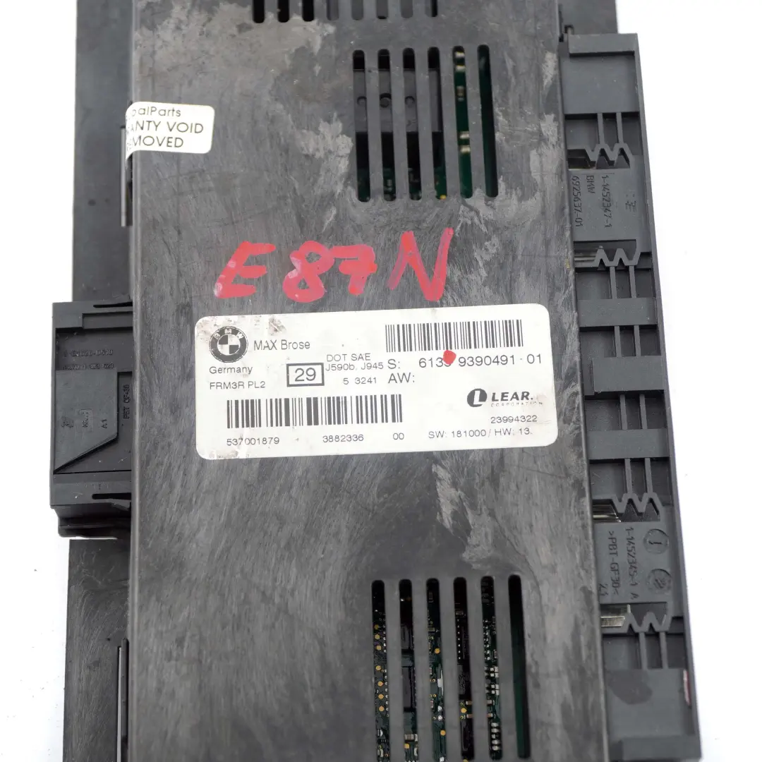BMW E87 LCI Light Control Footwell Module ECU MAX Brose FRM3R PL2 Lear - SKU 9390491 - Part number 9390491
