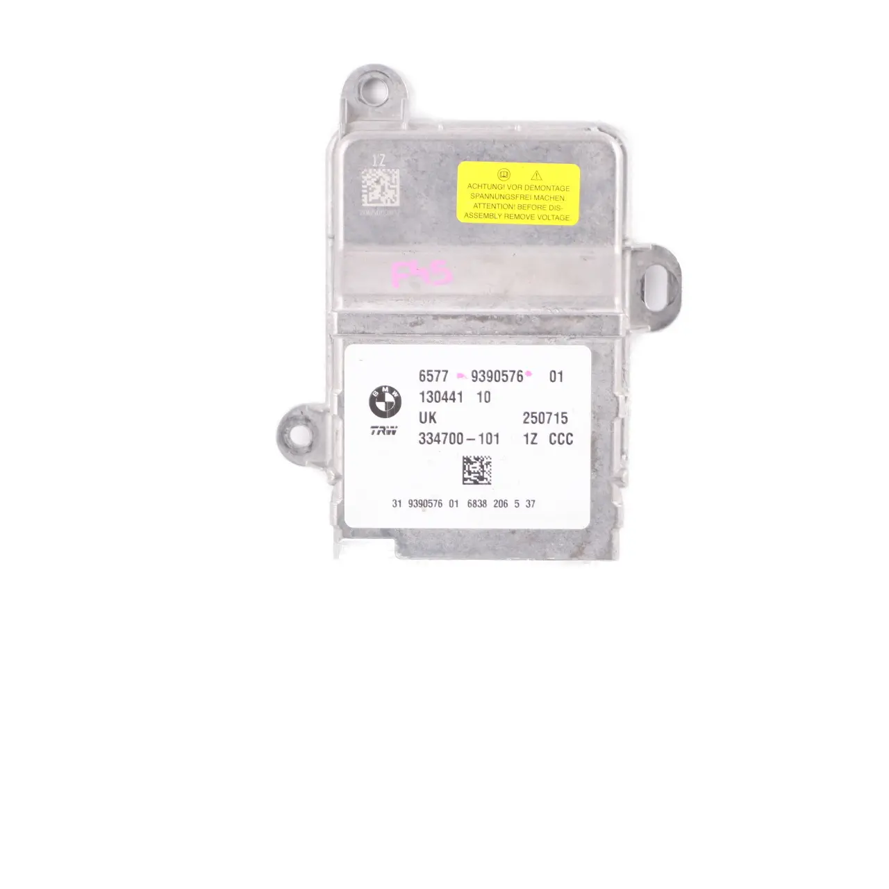 Airbag Module BMW X1 F48 F45 F46 Air Bag Control Unit ECU 9390576