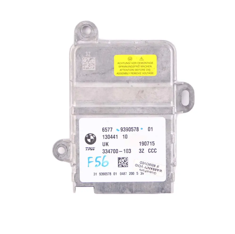 BMW 2 X1 Series F45 F48 Mini F55 F56 F60 Airbag Control Unit Module ECU - SKU 9390578 - Part number 9390578