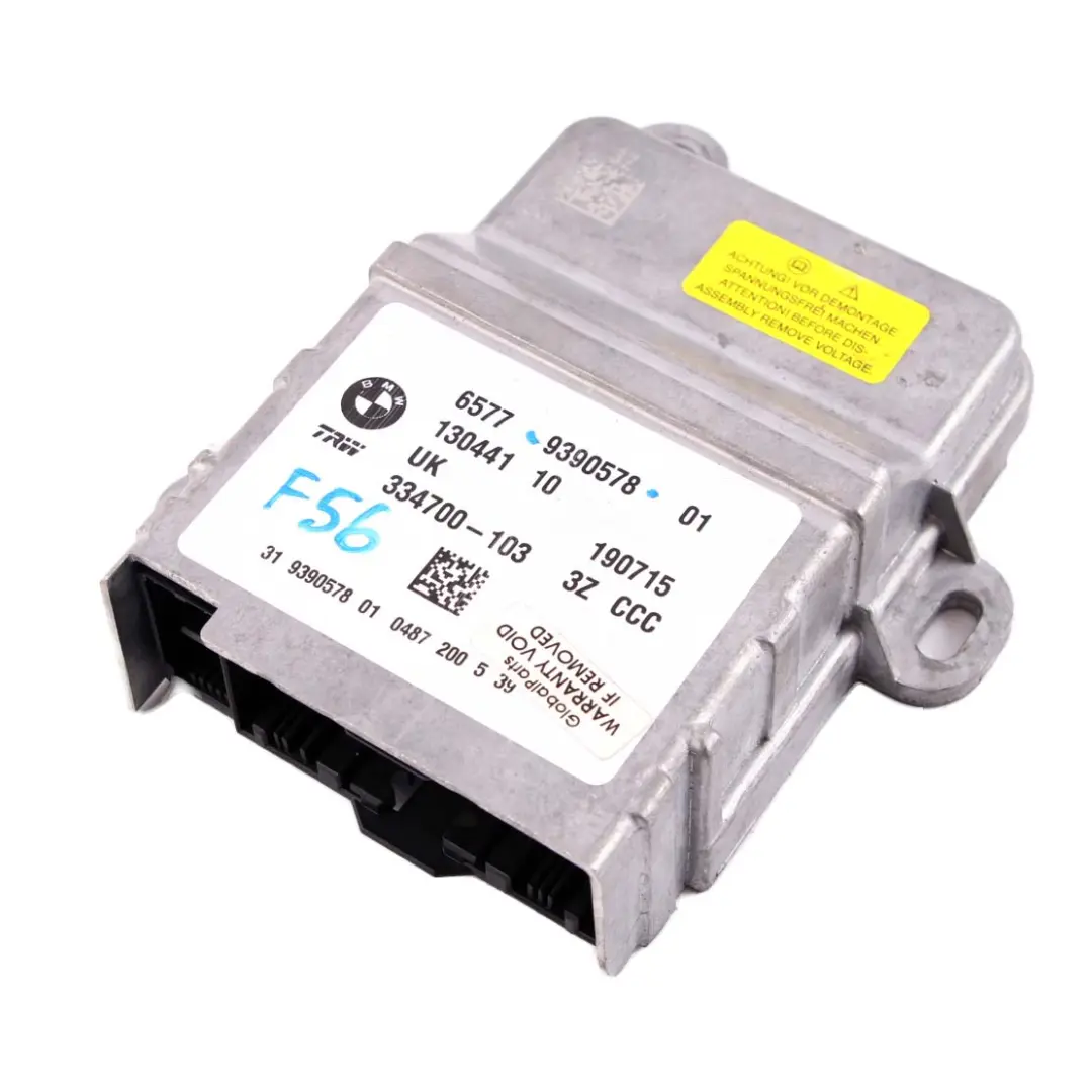 Airbag Control Unit Module ECU to BMW 2 X1 Series F45 F48 Mini F55 F56 F60 with Part number 9390578 BMW 2 X1 Series F45 F48 Mini F55 F56 F60 Airbag Control Unit Module ECU - SKU 9390578 - Part number 9390578