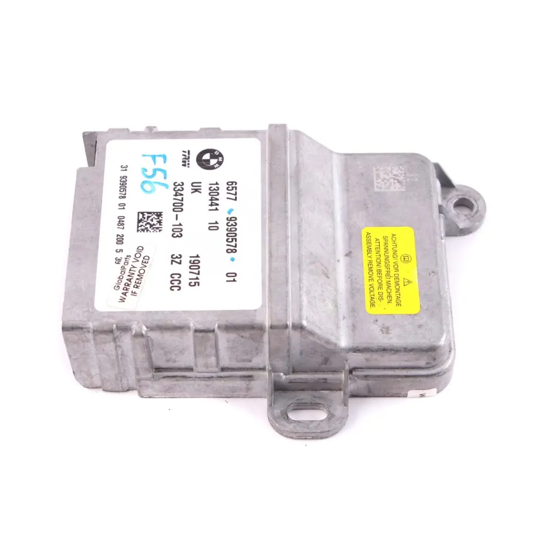 Airbag Control Unit Module ECU to BMW 2 X1 Series F45 F48 Mini F55 F56 F60 with Part number 9390578 BMW 2 X1 Series F45 F48 Mini F55 F56 F60 Airbag Control Unit Module ECU - SKU 9390578 - Part number 9390578
