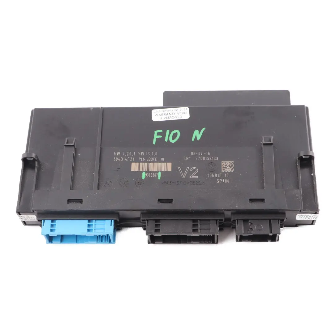 BMW F10 LCI Módulo De Control De Carrocería Unidad ECU JBBFEIII V2 PL6 9393667