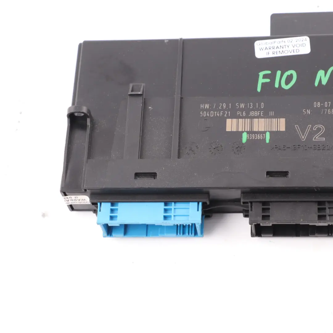 BMW F10 LCI Module contrôle carrosserie ECU Unit JBBFEIII V2 PL6 - SKU 9393667 - Numéro de pièce 9393667